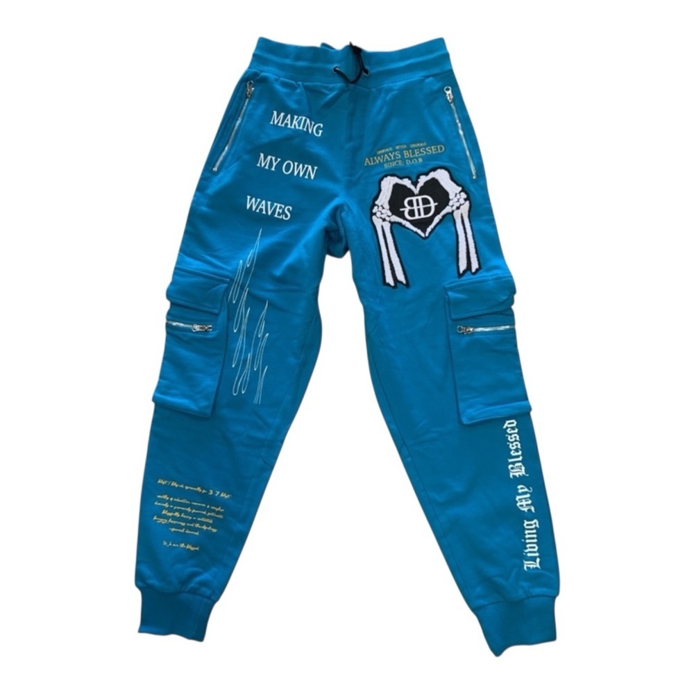Blessed jogger zipper sweatpants Sz medium - Picture 1 of 4